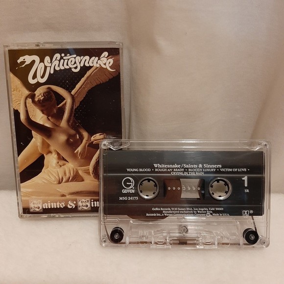 Whitesnake Saints & Sinners 1982 Geffen Records Hard Rock Cassette Tape READ - Picture 1 of 12